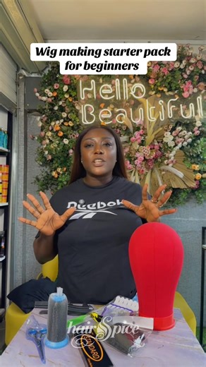 Beginner in wig making? These are the basic tools you need to start✨ Available at Hairspice 🖤💛 #wigmaker #starterpack #wig #wigmaking