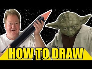 Draw YODA - easy - step by step