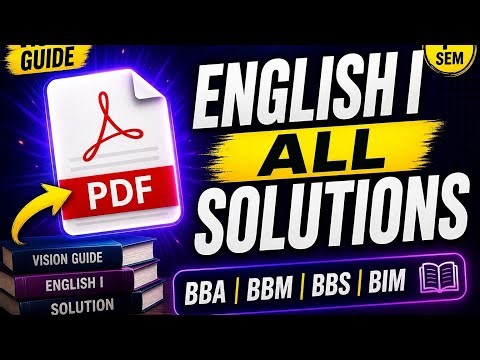 Vision|| Guidebook English I Solutions book BBA BBM BBS BIM