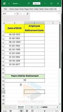EDATE & EOMONTH Functions — Excel Date Tricks You Need! #shorts #excel #exceltricks #edate #eomonth