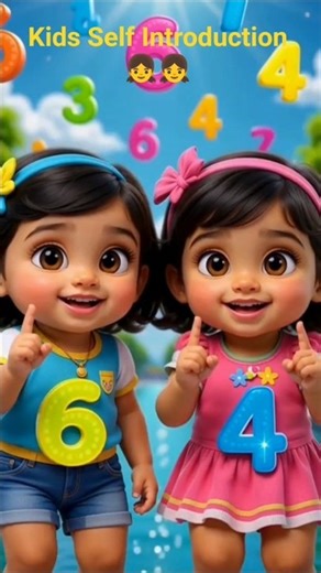 Kids Self Introduction 👧👧 #kidsvideo #cartoon #selfintroduction