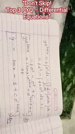 “Don’t Skip!Top 3 PYQ – Differential Equations” bsc 4 semester