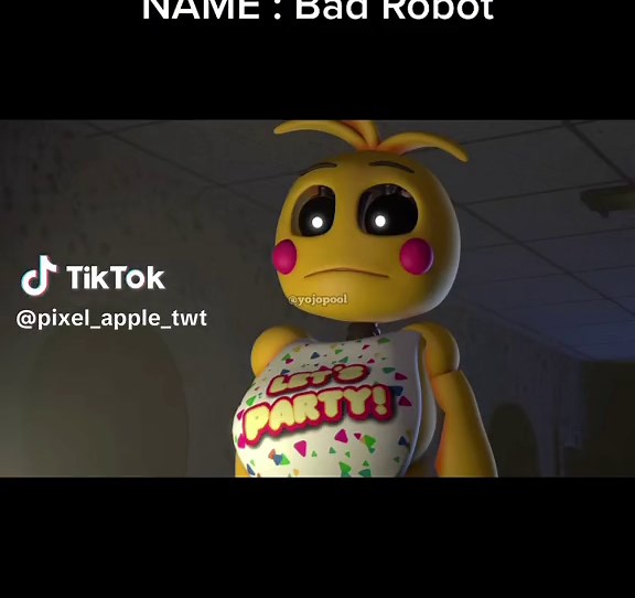 Bad Robot: Colorful Party Character in Dim Room