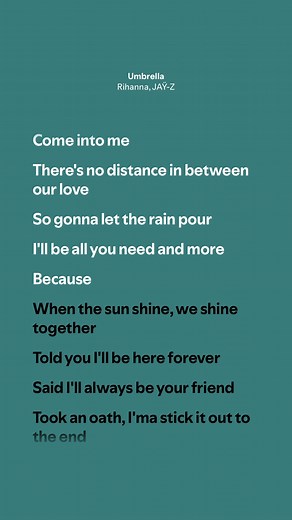 Umbrella - Rihanna, JAY-Z (Lyrics) #umbrella #rihanna #jayz #lyrics #bluemusicdm