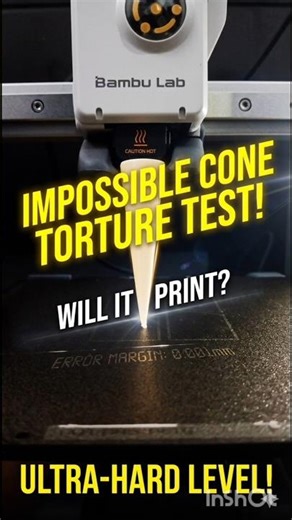 3D Print Level: IMPOSSIBLE 🤯 The precision needed for this cone is insane! #3dprinting #fyp #viral