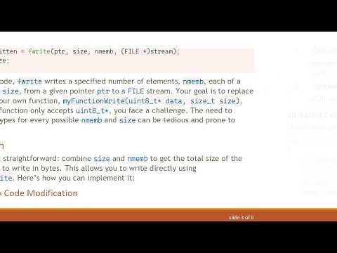 How to Substitute fwrite with a Custom Function for uint8_t* Data Handling