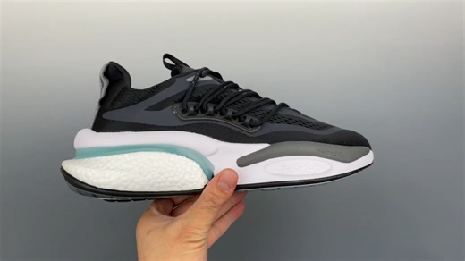 adidas ALPHABOOST V1 Sustainable 舒适潮流BOOST爆米花 低帮跑步鞋