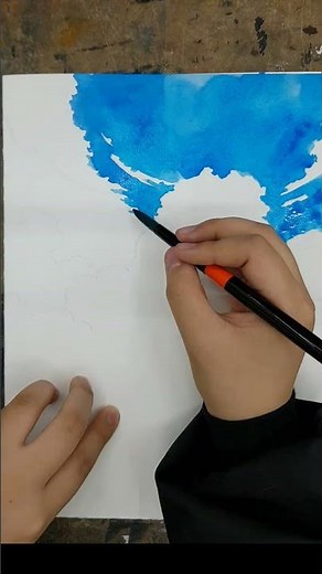 그림기초-하늘 쉽게 그리기 #그림그리기 #배경그리기 #수채화일러스트