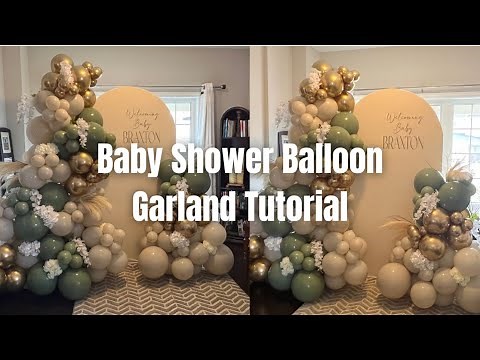 Baby Shower Balloon Arch Tutorial | DIY | How To | Set up with me