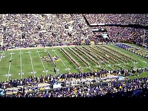 LSU Band playing fight song on Field before the LSU Game