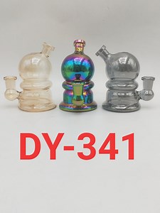 [Hot Item] Metal Color Fat Baby Small Recycler Glass Water Pipe