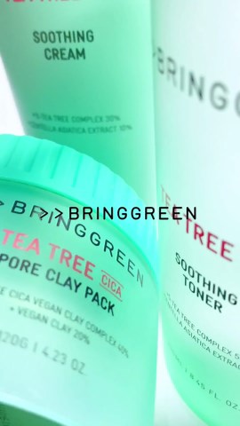 BRING GREEN TEA TREE CICA SOOTHING TONER PAD | Korean Daily Skincare Routine with Mild Formula, Cooling for Soothing and Hydrationg effect, Vegan certified toner pads 90 count, 5.29 Fl. OZ.