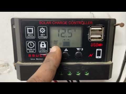 Solar Charge Controller Connection with Solar Panel And Inverter Battery