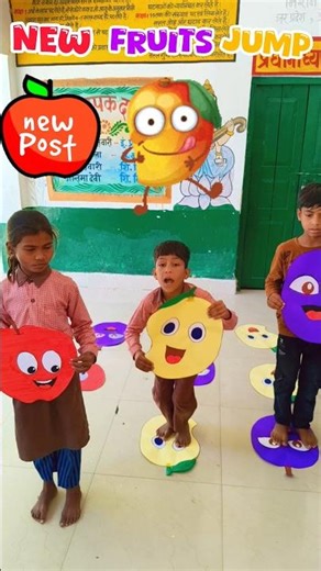 new fruits jump activity/teacher creation for kids #shorts #viral #school #youtubeshorts #education