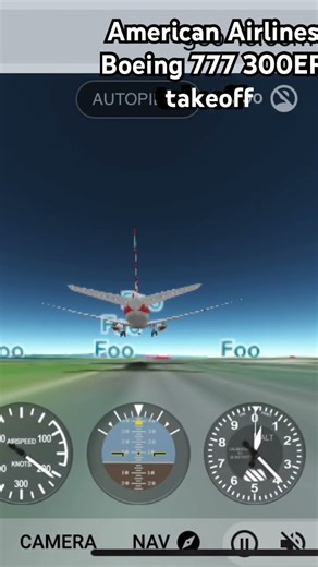 American Airlines 777 300ER take off