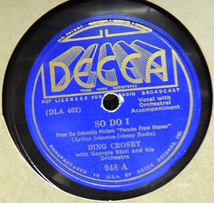 Bing Crosby With George Stoll And His Orchestra - So Do I / One, Two, Button Your Shoe