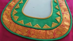 Lets learn how to stitch a very simple back neck design of a blouse. You all can try stitching the back blouse design by watching this video simultaneously. This is a very easy and simple design of a back blouse. Absolute beginners can try stitching this blouse. Hope you all liked this video of how to stitch a back blouse design. Do follow Blouse Designing for more such awesome videos on back blouse design. | Blouse Designing