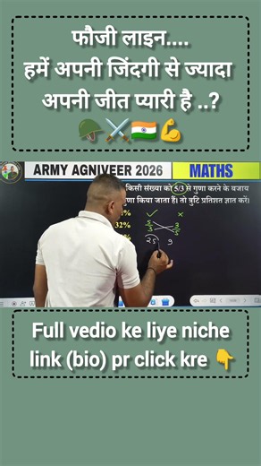 army Agniveer 2026 |percentage practice questions| maths master class