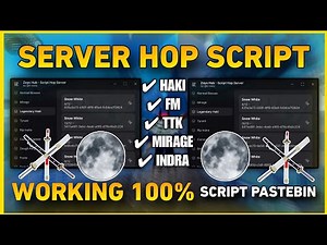 Blox Fruits Server Hop Script — AUTO HAKI, AUTO FULL MOON, AUTO TTK, AUTO INDRA • WORKING & NO BAN