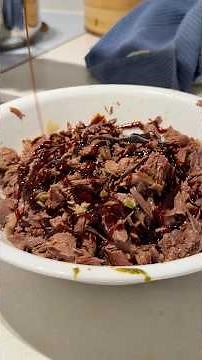The most delicious pulled meat recipe you'll ever make - pulled meat in a pot with beef stock and...