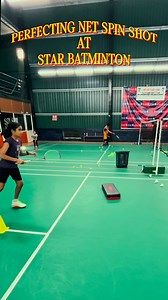 Net spin isn’t a trick. It’s a weapon mastered through precision. @druva.kumar.35 Contact us - 91 99867 40414 | Star Badminton Academy- Bangalore
