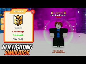 PART5 NO ROBUX NOOB TO PRO Max Rank Unlocked Nen Fighting Simulator! ROBLOX