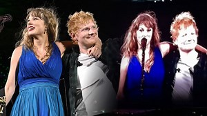 Taylor Swift duets with pal Ed Sheeran during her Eras Tour show in London at Wembley Stadium. The singers perform a mash-up of 'End Game,' 'Everything Has Changed' and 'Thinking Out Loud.' | Entertainment Tonight