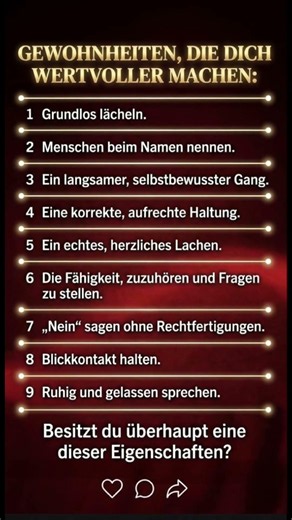 9 Gewohnheiten, die deinen Wert sofort steigern! 🚀