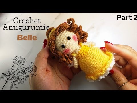 How to Crochet a Belle-Inspired Doll | Hair & dress Tutorial