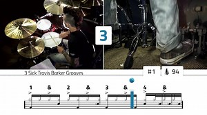 78K views · 1K reactions | THREE Travis Barker drum grooves. Full...