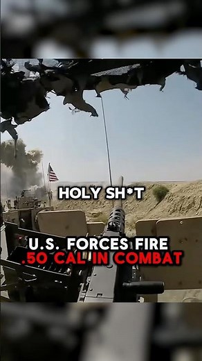 "U.S. Special Forces Firing .50 Cal in Intense Firefight"