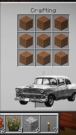 I Built a Functional Car in Minecraft! #minecraft #car #shorts