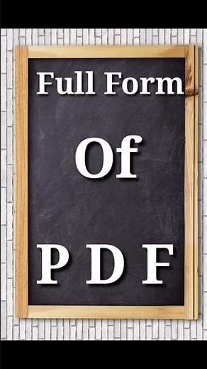 Full Form of PDF || What is the full Form of PDF