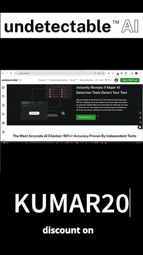Undetectable AI Promo Code KUMAR20 – Humanize AI Text & Save Big (2026)