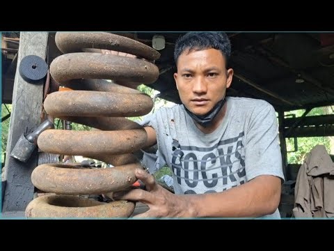 Bahan supre besar,, cara membuat golok sembelih dari per keong super besar, #bajafull