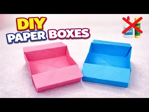 How to make Paper Box Without Glue ❌ | Easy Origami Box