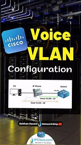 Cisco VOICE VLAN Configuration!! | IPCisco.com . Cisco Configuration Course With Packet Tracer: https://ipcisco.com/course/cisco-packet-tracer-course/ . Packet Tracer Lab Files: https://ipcisco.com/cisco-packet-tracer-configuration-examples/ . CCNA Flashcard Questions: https://ipcisco.com/ccna-flashcard-questions/ . #cisco #ccna #networkengineers | Ipcisco
