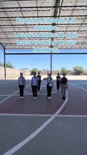 Pasos de costado a la derecha - Técnica 91 para Escoltas