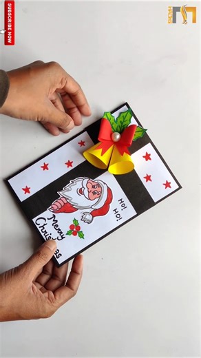 Christmas greeting card handmade 2025 / How to make Christmas card #christmascard2025 #shorts