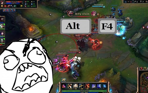 英雄联盟：游戏结束按“Alt+F4”退出游戏，会封号吗？