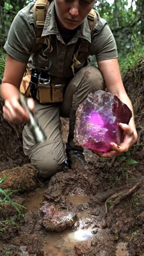 Giant Ruby Glow Comes from Chromium 🔴✨ #gemstone #crystals #ruby