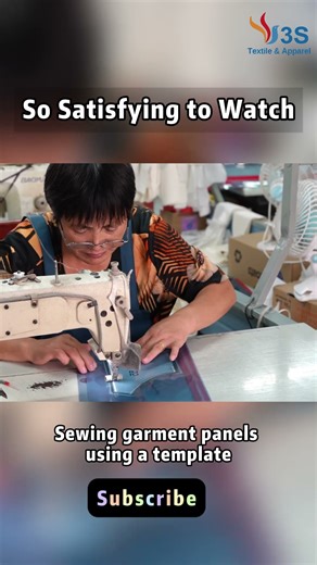Template-Guided Production in Our Factory #apparel #sewing #machine #fashion #clothing #factory