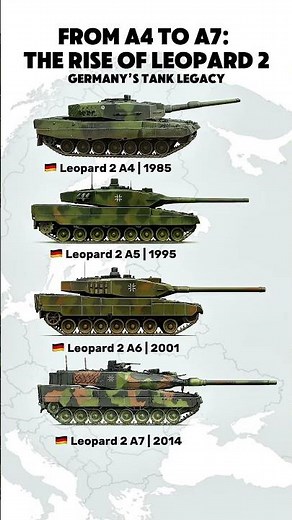 Leopard 2 Tanks: A4 to A7 – Full Evolution in 6 Seconds!