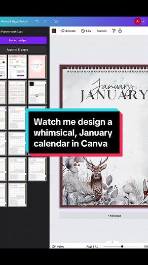 Watch me easily create this notepad calendar in Canva, for the month of January. I found some great whimsical and wintry illustrations in Creative Fabrica, along with premium fonts that really elevated the design. #digitalplanner #digitalproducts #planner #canva #canvahacks #creativefabrica #canvatutorial #CapCut