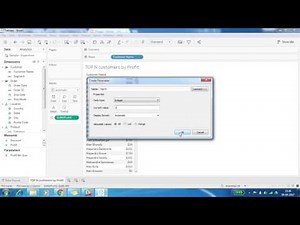 Tableau : Top N customer by profit using Parameter