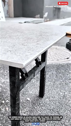 Worker Job Innovation: Safe Work Edging Grinder! #work