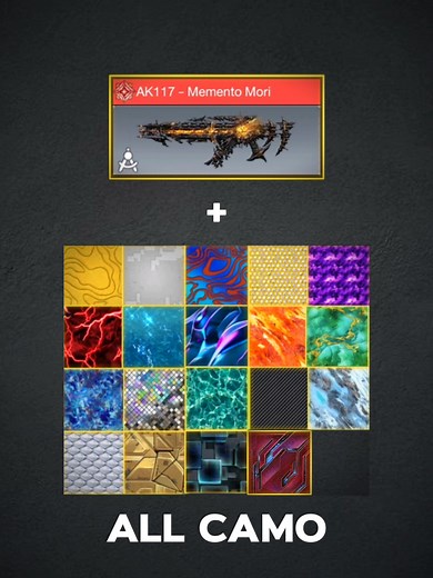 AK117 Memento Mori All Camo Showcase in Call of Duty Mobile