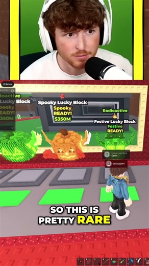 RARE Radioactive Festive Lucky Block Opening! INSANE Drops! #shorts