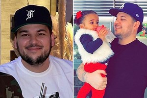 Rob poses with Dream, 5, in rare photo at her Barbie-themed birthday party