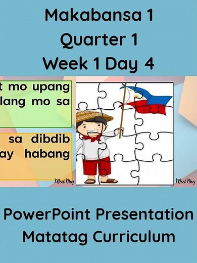 Makabansa 1 Matatag Curriculum PowerPoint Presentation Quarter 1 Week 1 Day 4 #grade1matatag #ppt